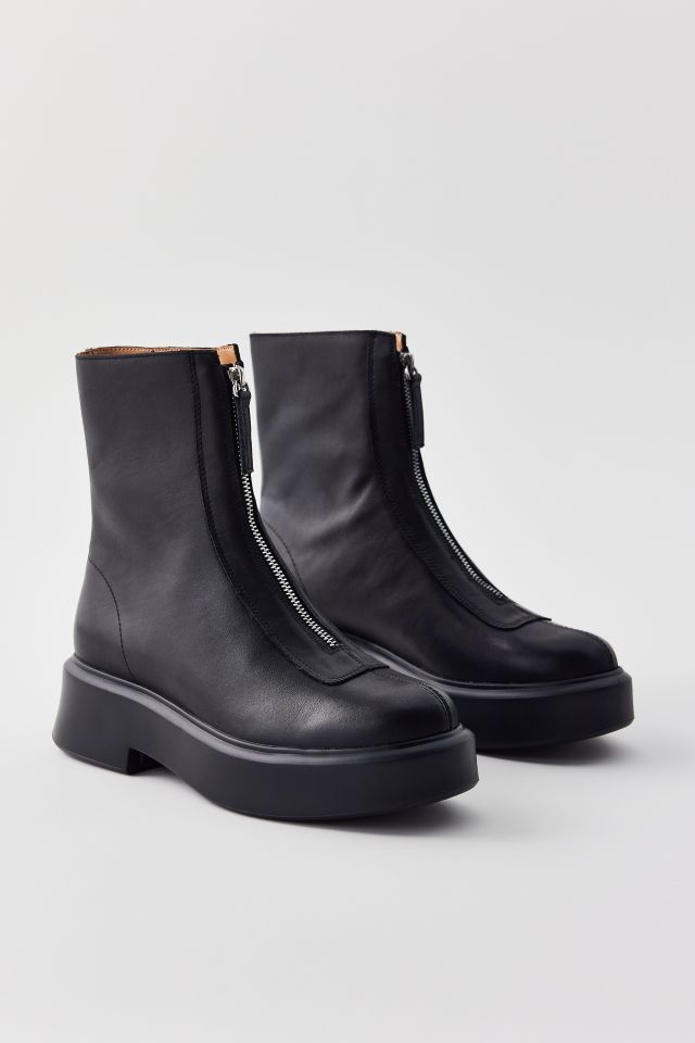 【Steve Madden】JONES アンクルブーツ JONES Black Leather Zipper Lug Women's Ankle Boot – Steve Madden