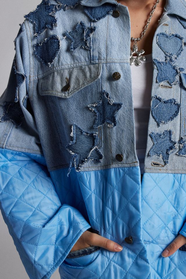 Urban Renewal Remade Spliced Denim And Quilted Jacket Urban Outfitters