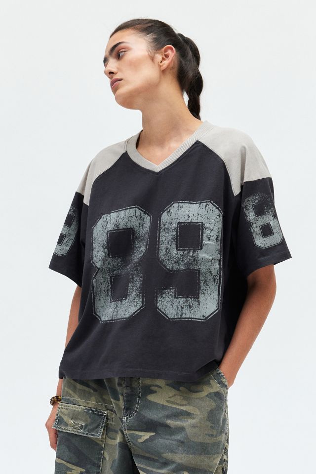 89 V Neck Boxy Graphic Tee Urban Outfitters