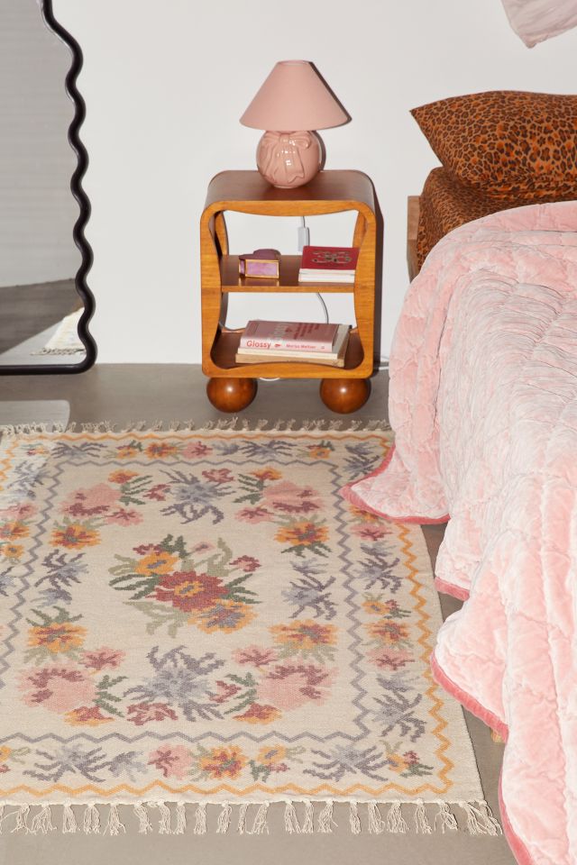 Cottage Floral Brushed Rug #1