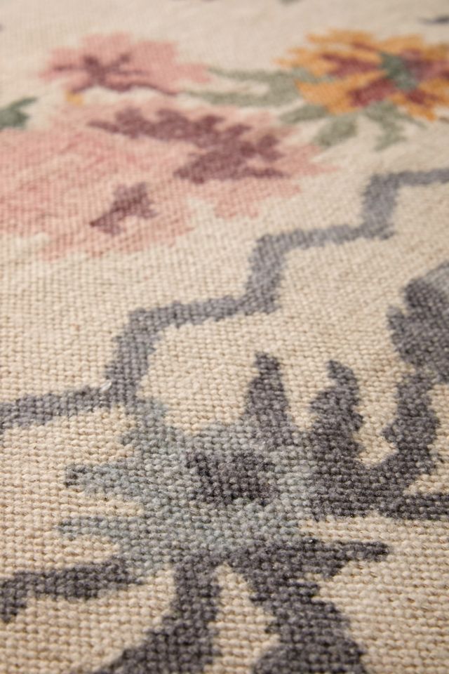 Cottage Floral Brushed Rug #2