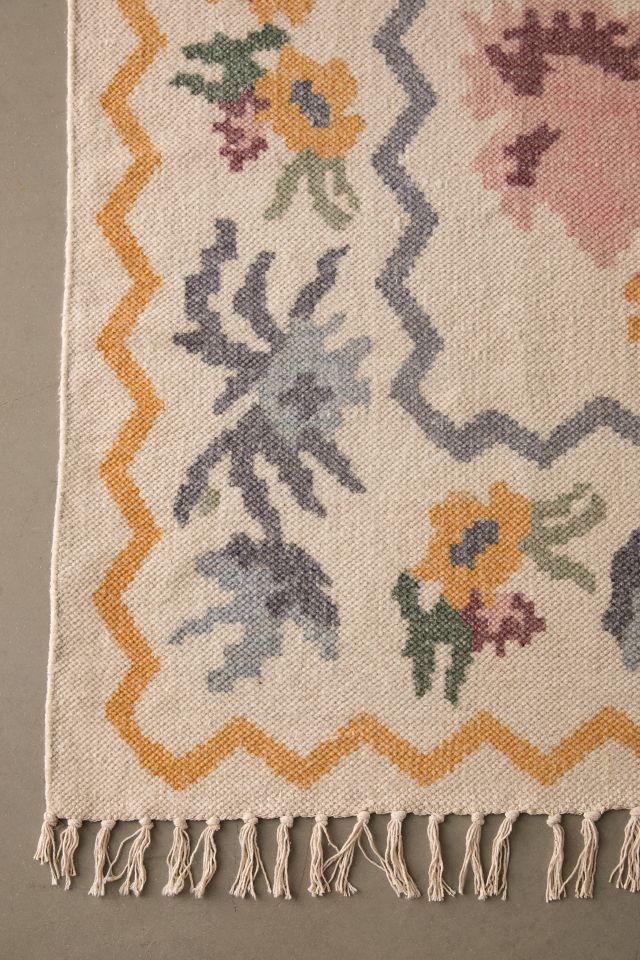 Cottage Floral Brushed Rug #5