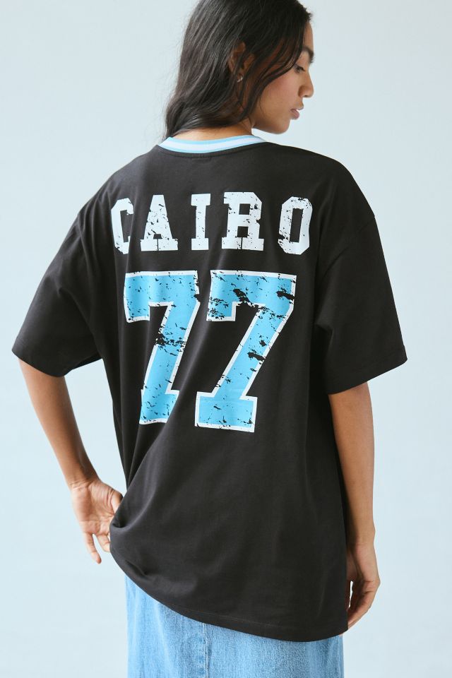 Cairo Oversized V-Neck Jersey Tee #2