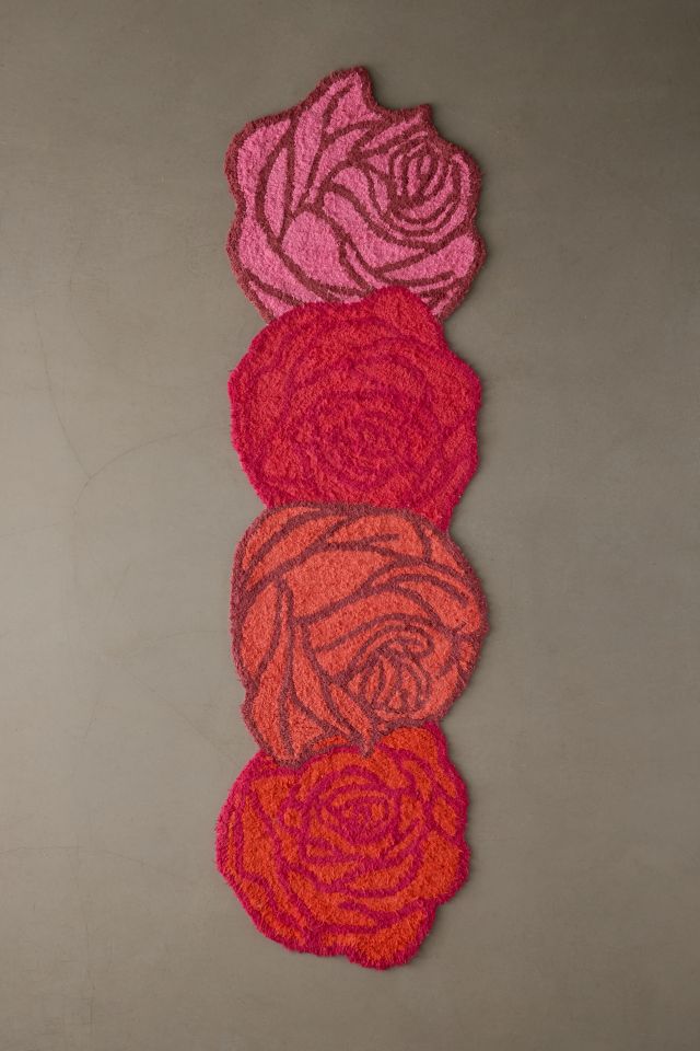 Rose Shaped Tufted Shag Rug #1