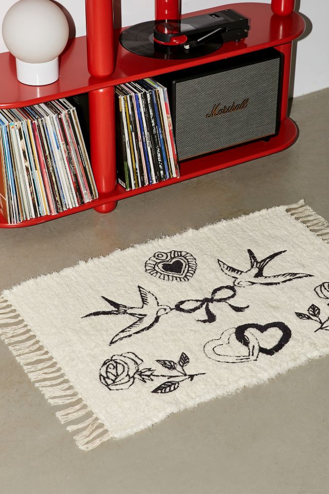 Charm Embroidered Shag Rug #1