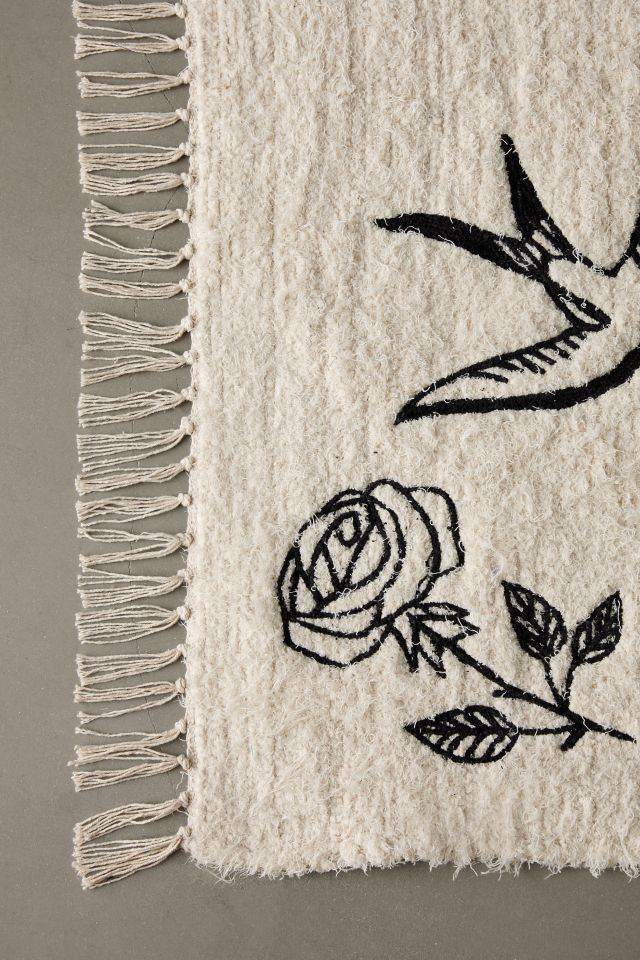 Charm Embroidered Shag Rug #3