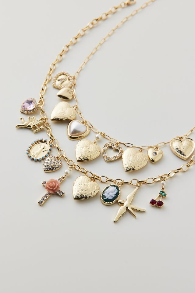 Bianca Layered Charm Necklace Set