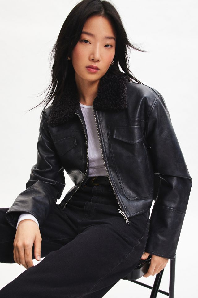 Urban outfitters aviator jacket top