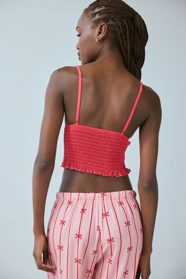 Out From Under Firecracker Smocked Cropped Top #2