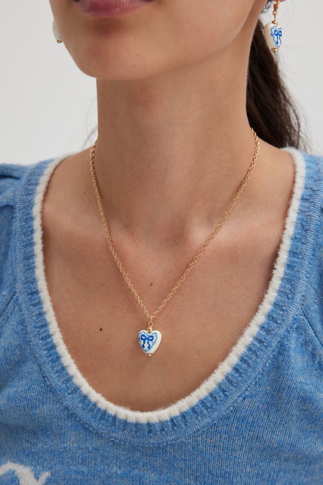 Zoey Ceramic Charm Necklace | Urban Outfitters Canada