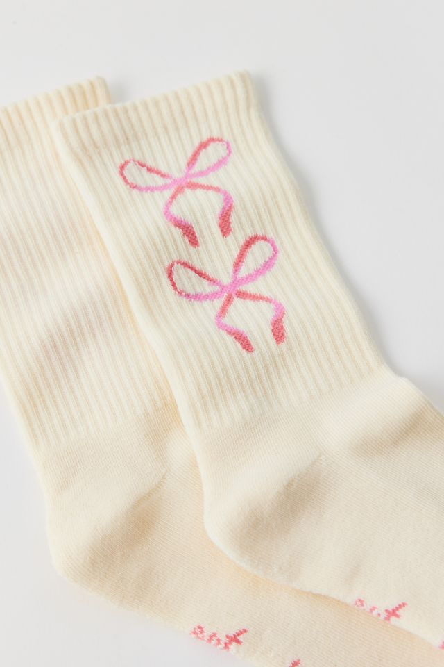Double Jacquard Bow Sock #1