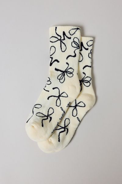 Bow Print Crew Sock
