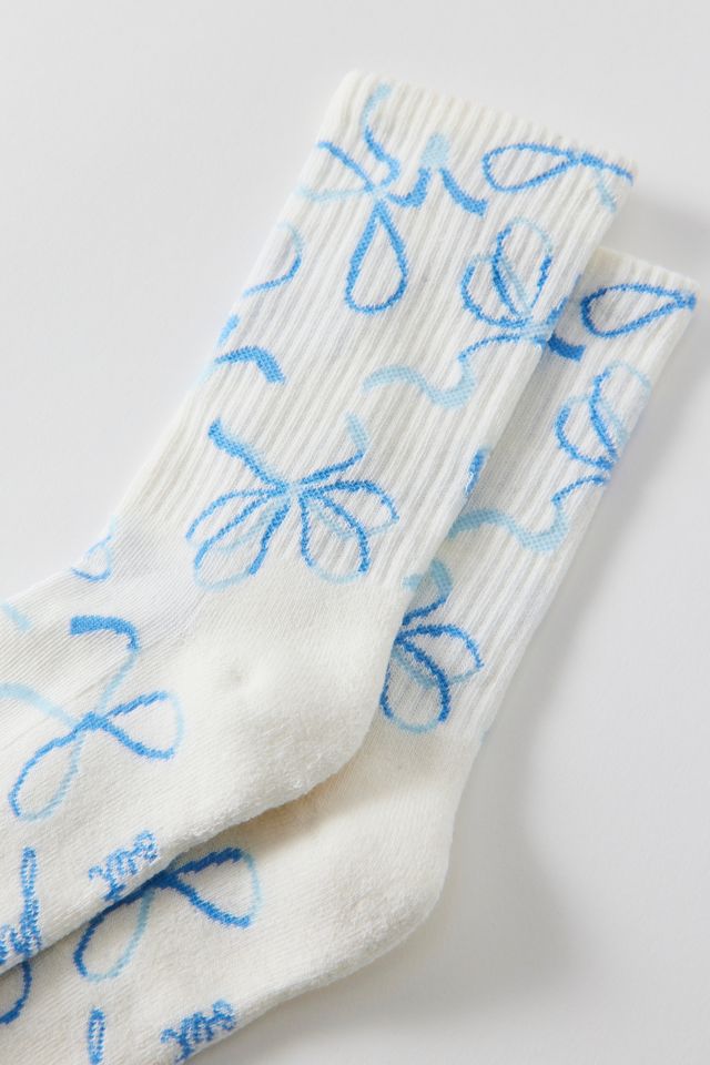 Bow Print Crew Socks #2
