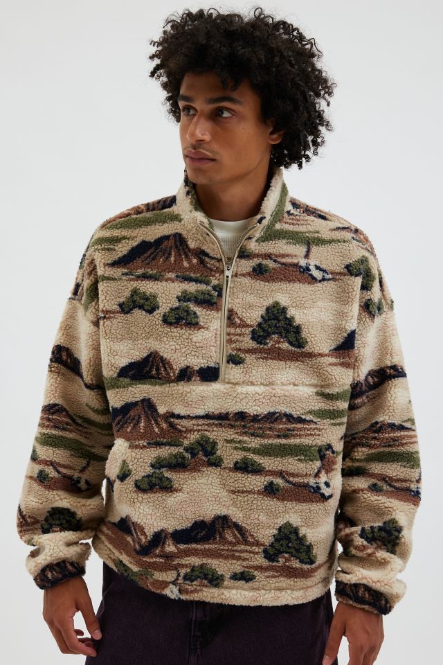 Urban outfitters half zip fleece top