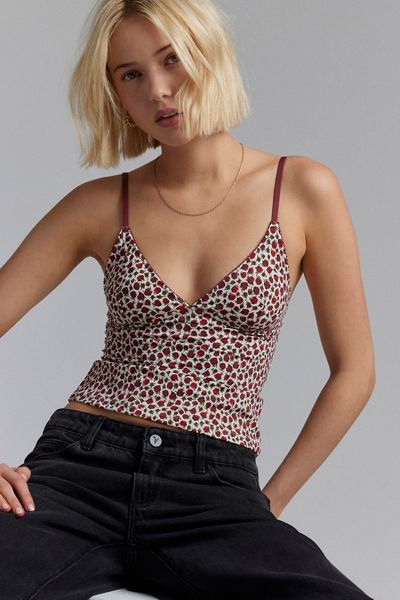 Out From Under Je T’aime Printed V-Neck Cami
