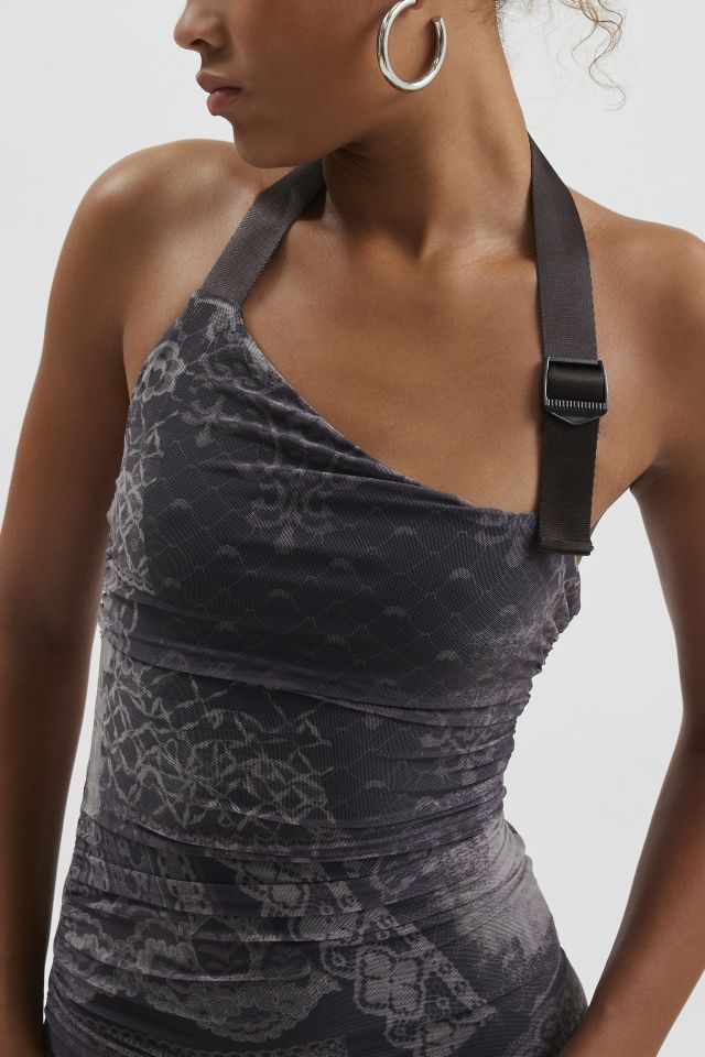 Silence + Noise Brax Buckle Halter Midi Dress #1