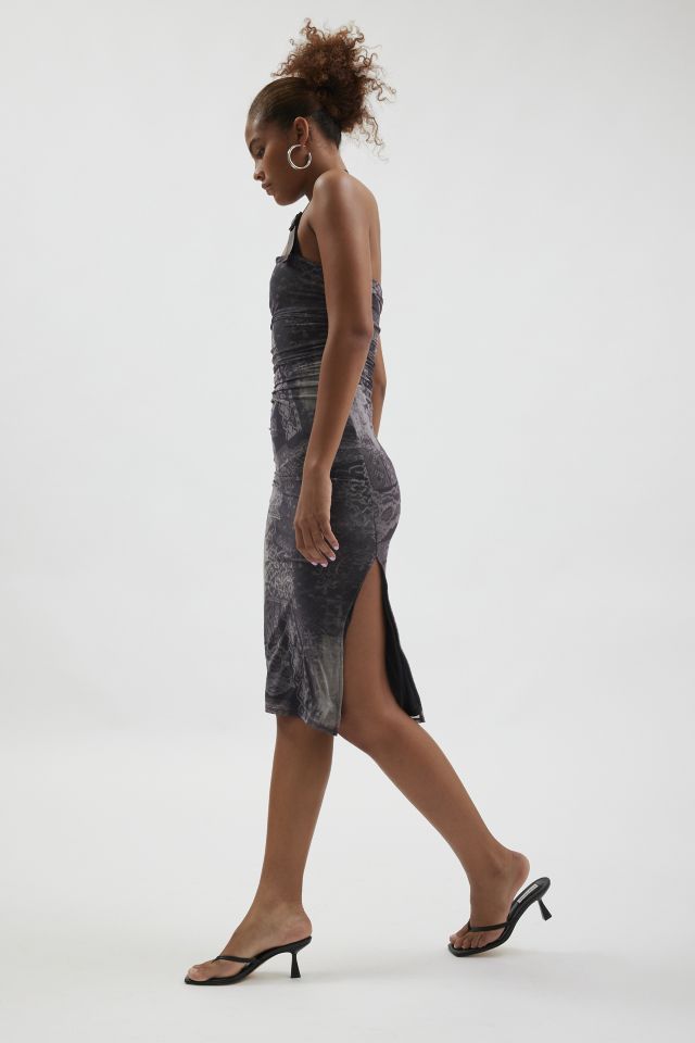 Silence + Noise Brax Buckle Halter Midi Dress #2