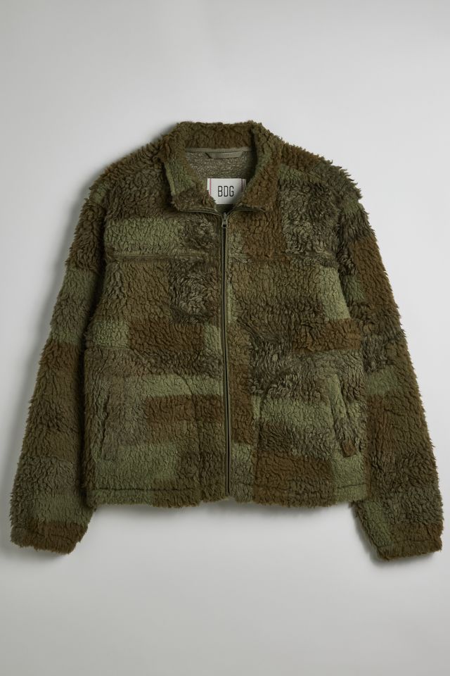 BDG Patchwork Fleece Zip Jacket #1