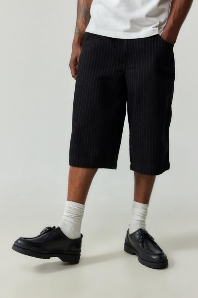 BDG NEO SKATE PINSTRIPE SHORT IN BLACK, MEN'S AT URBAN OUTFITTERS 