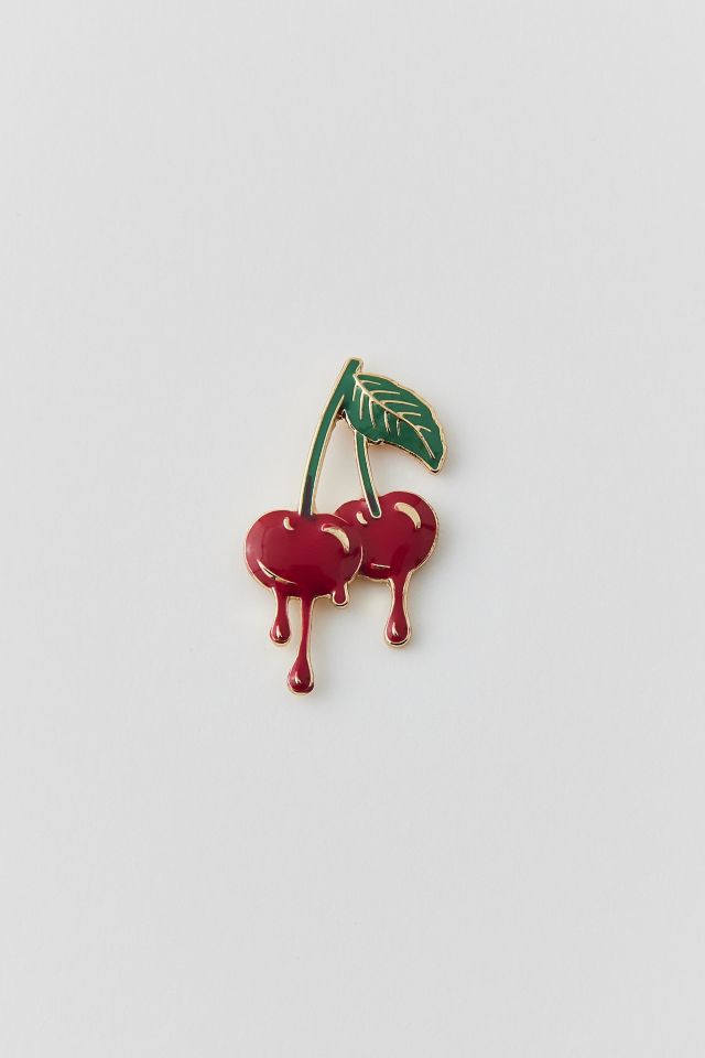 Dripping Cherry Enameled Pin | Urban Outfitters