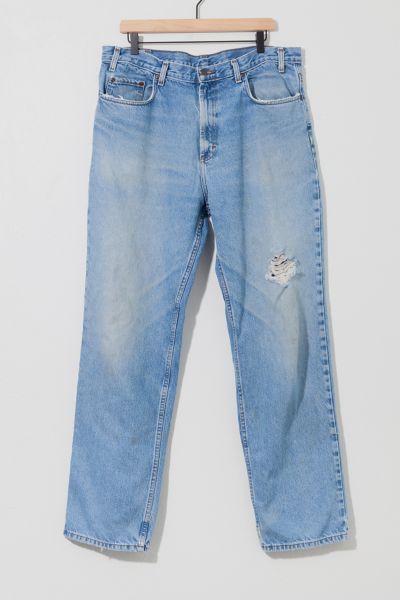 Vintage 1990s Distressed Grunge Denim Faded Blue Jeans