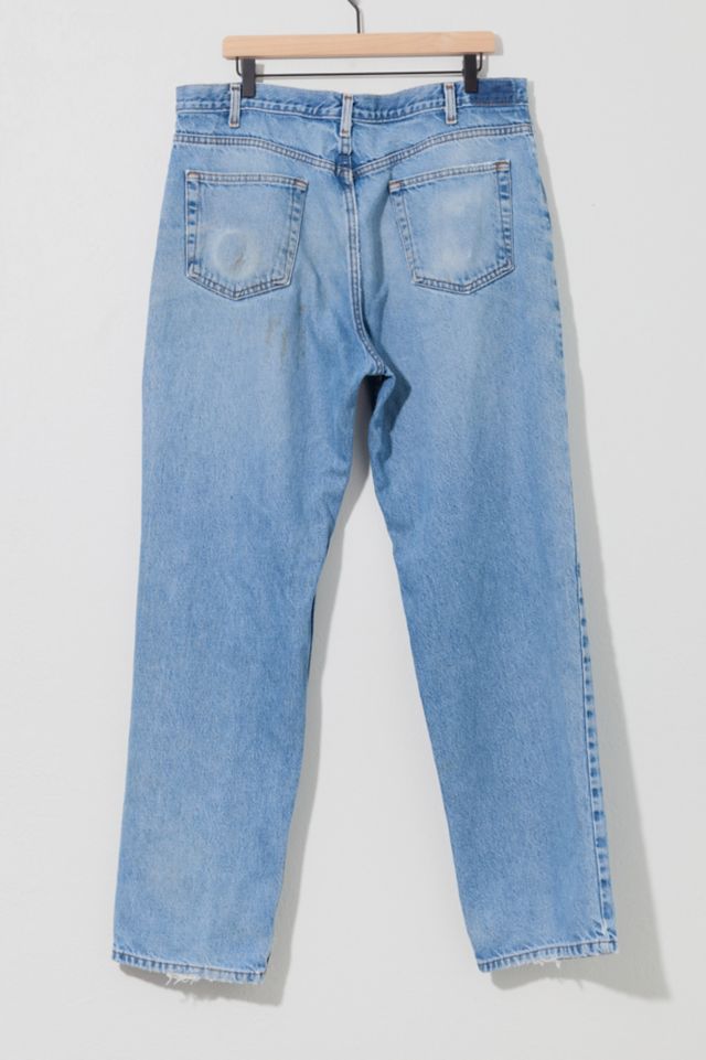 Vintage 1990s Distressed Grunge Denim Faded Blue Jeans