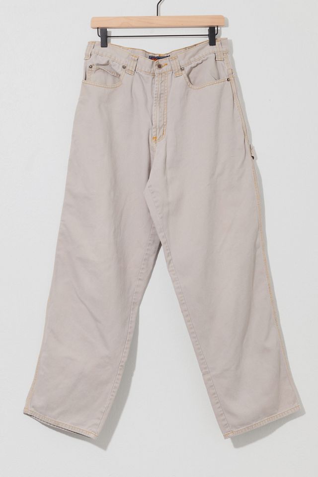 Vintage-effect Beige Baggy Carpenter Jeans main image 1