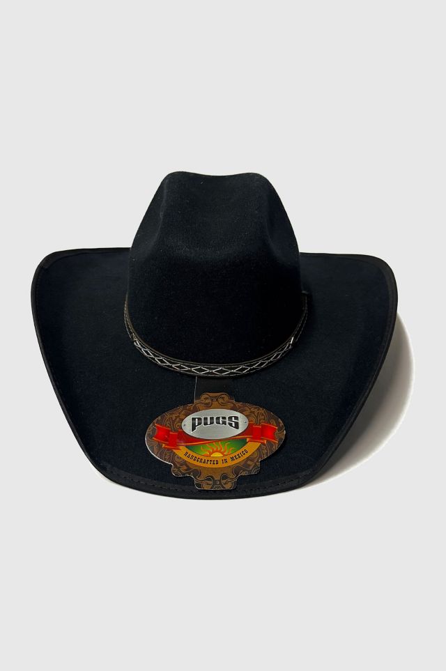 Vintage 2000 s Deadstock Pugs Western Felt Cowboy Hat Urban Outfitters