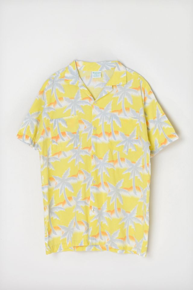 90's/00’s Beige and Yellow Tropical Top by Ivy Crew Explorer main image 0