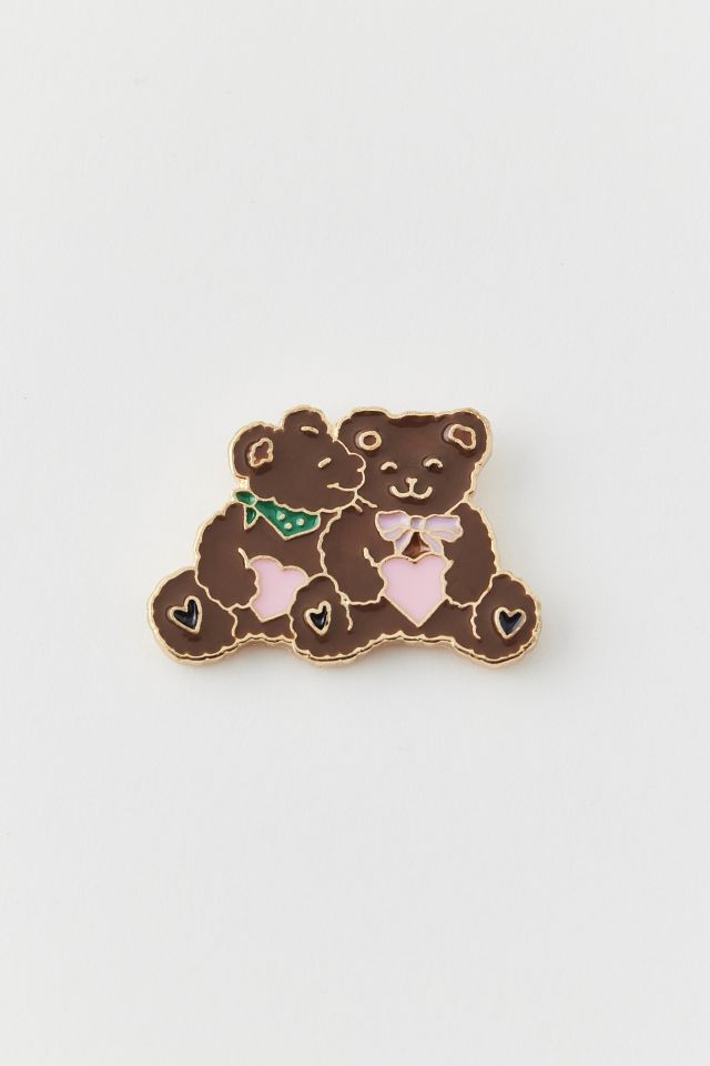 Teddy Bears Enameled Pin | Urban Outfitters