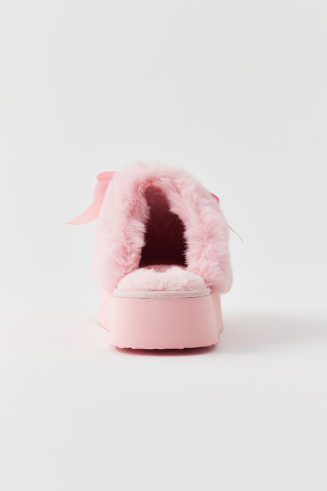 UO Bow Faux Fur Platform Slipper #4