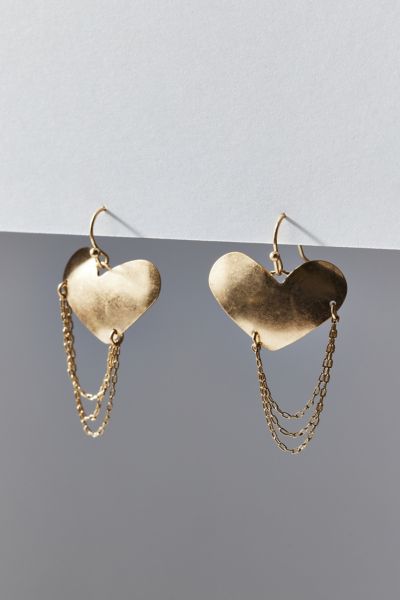 Hammered Heart Earring