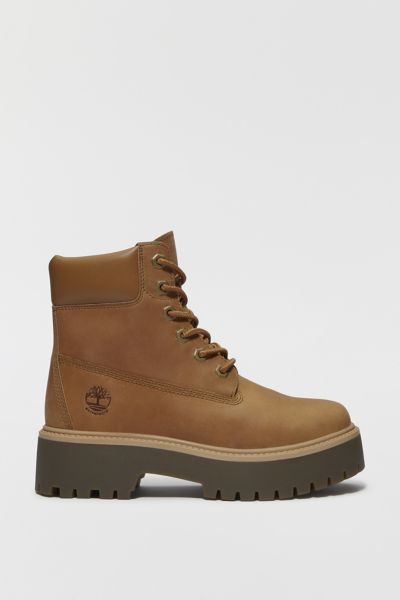Timberland Women's Stone Street 6-inch Platform Waterproof Boot In Wheat Full Grain, Women's At Urban Outfitter In Multi