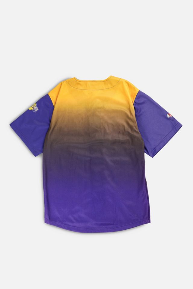 Vintage LA Lakers NBA Baseball Jersey 001 #2