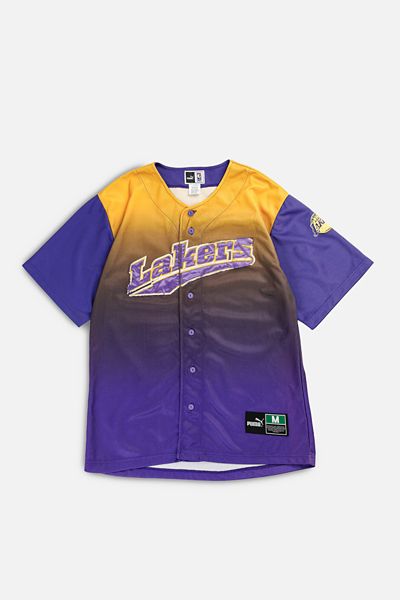 Vintage LA Lakers NBA Baseball Jersey 001