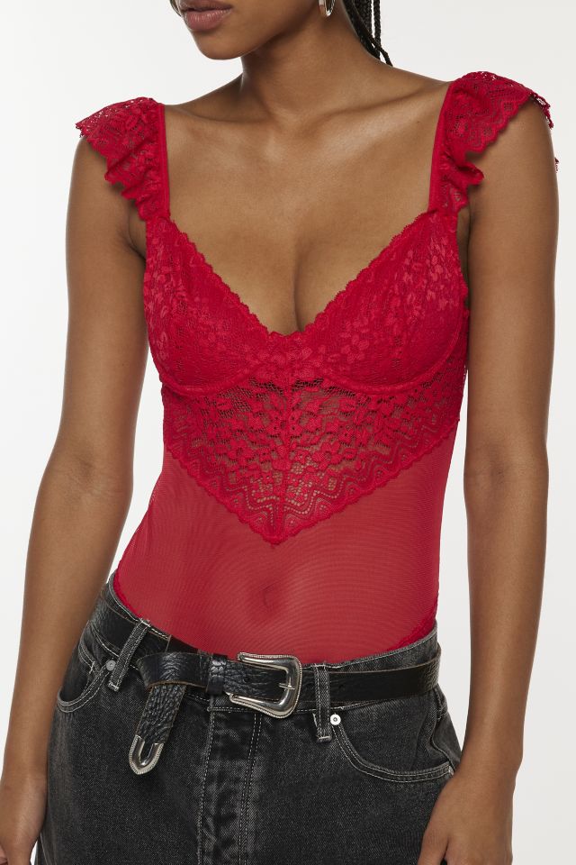 Mucci Bella Lace & Mesh Bodysuit #3