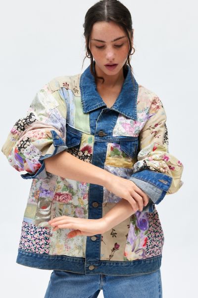 Urban Renewal Remade Patchwork Floral Denim Jacket | Urban Outfitters