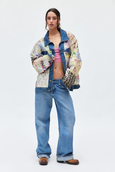 Urban Renewal Remade Patchwork Floral Denim Jacket