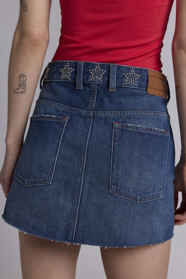 Tommy Jeans Studded Star Denim Mini Skirt #3
