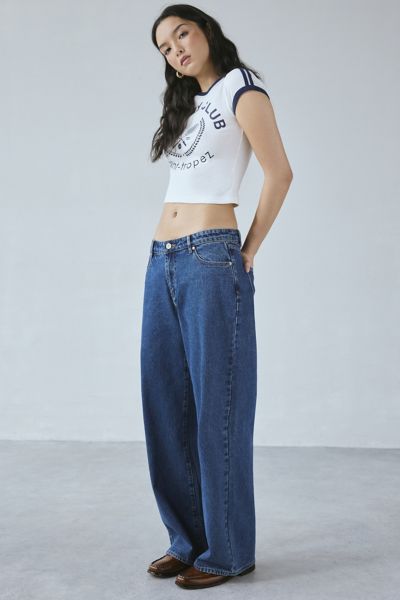 Out From Under Bella Seamless Knit Lace Trim Scoop Neck Crop Tee