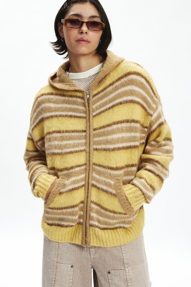UO Oversized Striped Zip-Up Cardigan #1
