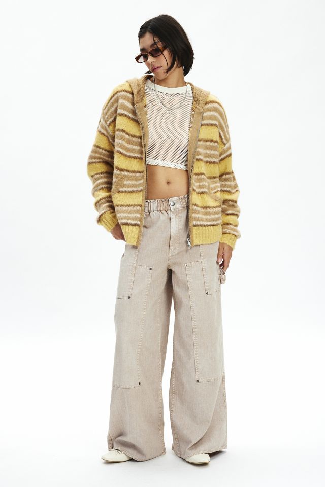 UO Oversized Striped Zip-Up Cardigan #3