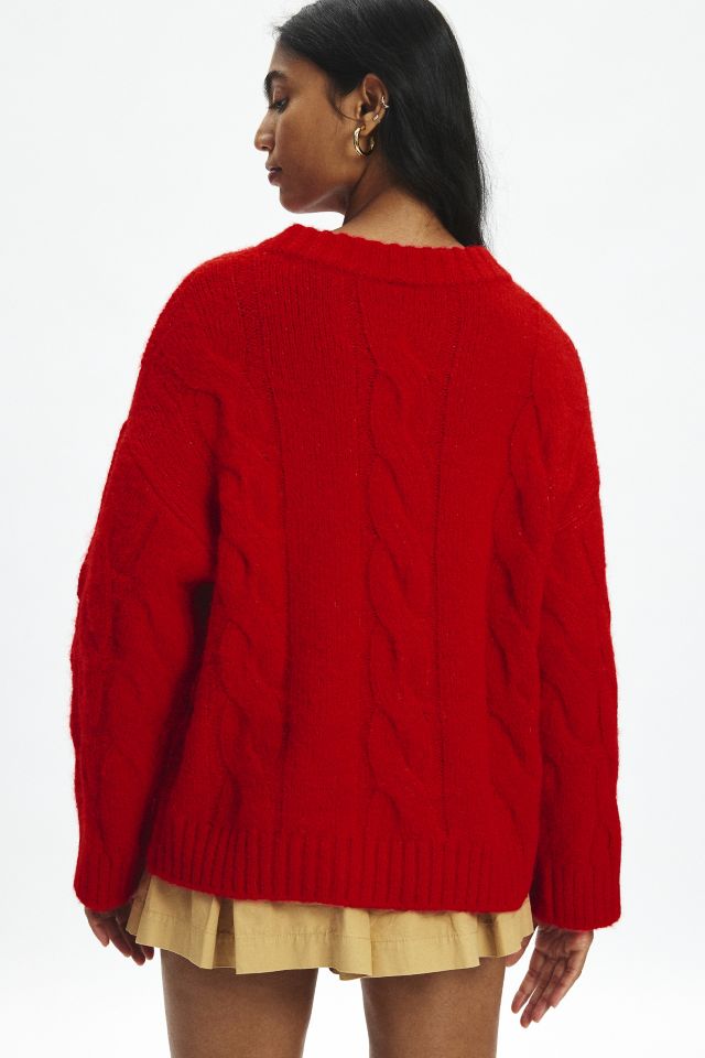 UO Lofty Cable Knit Crew Neck Sweater #3
