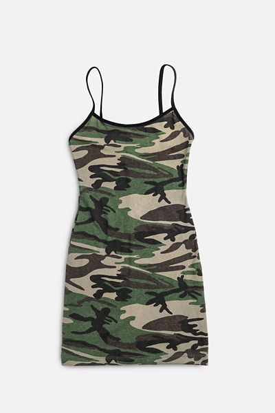 Frankie Collective Rework Camo Strappy Dress 005