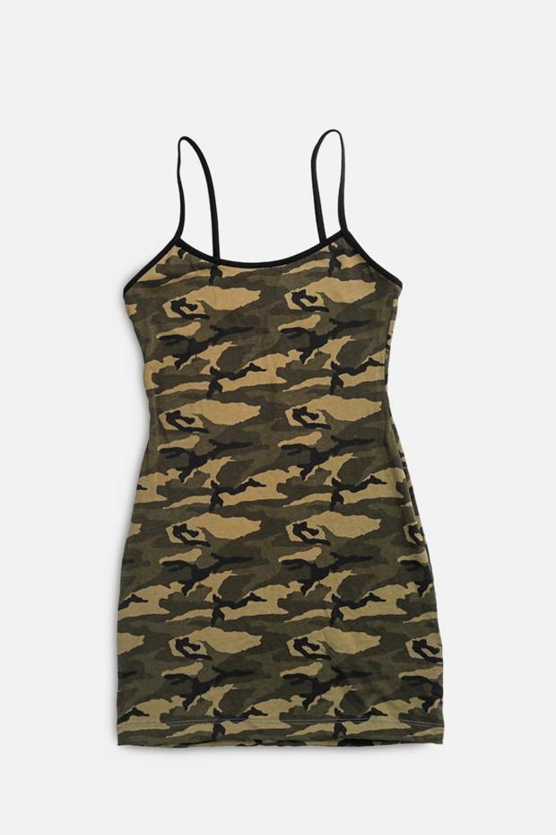 Frankie Collective Rework Camo Strappy Dress