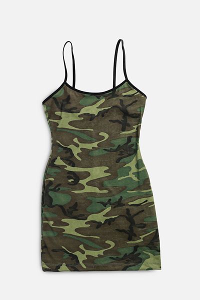 Frankie Collective Rework Camo Strappy Dress 001