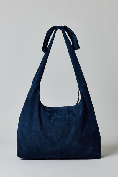Boston Bow Suede Hobo Bag