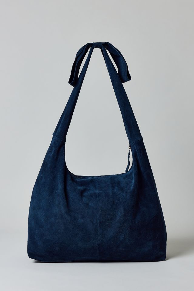 Boston Bow Suede Hobo Bag #3
