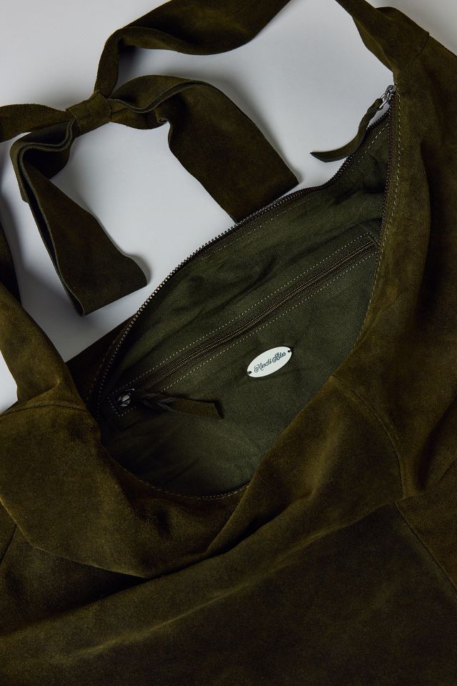 Boston Bow Suede Hobo Bag #3