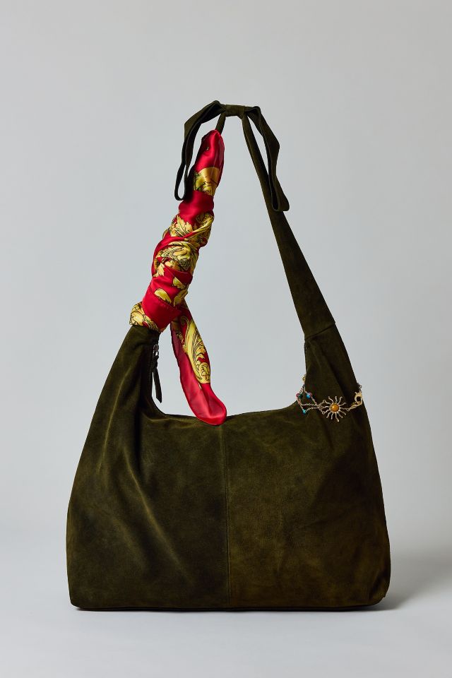 Boston Bow Suede Hobo Bag #4